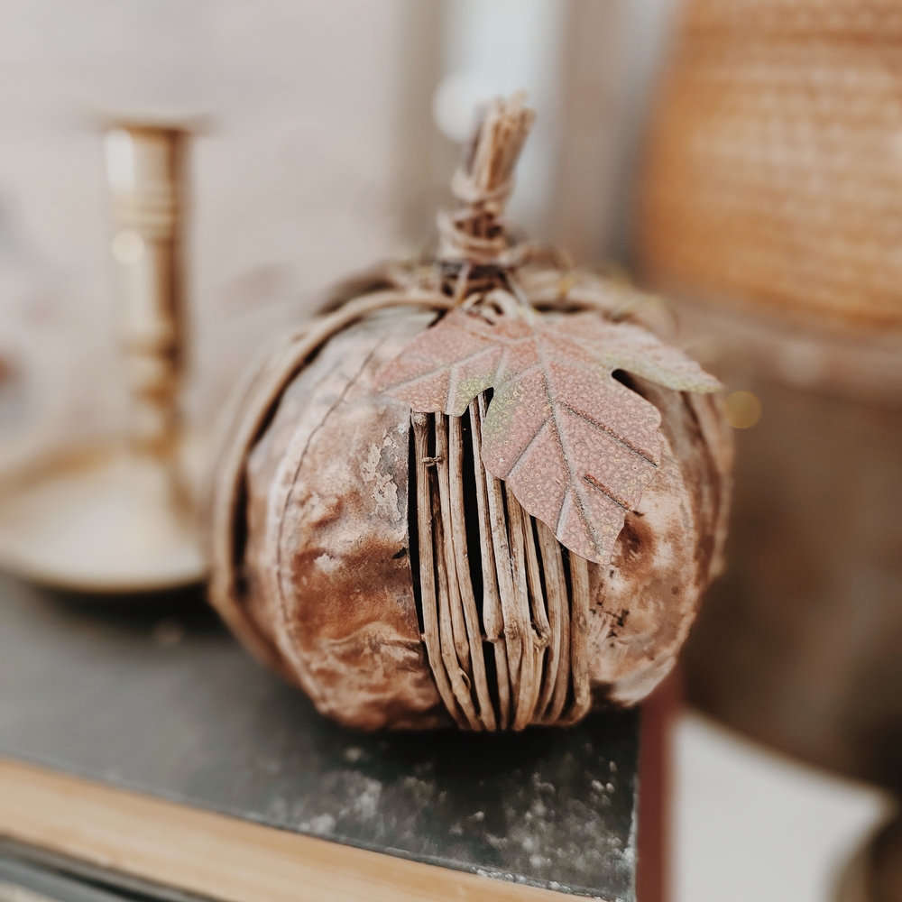 Rustic Copper Hammered Pumpkin Decor - Picture 2 of 4